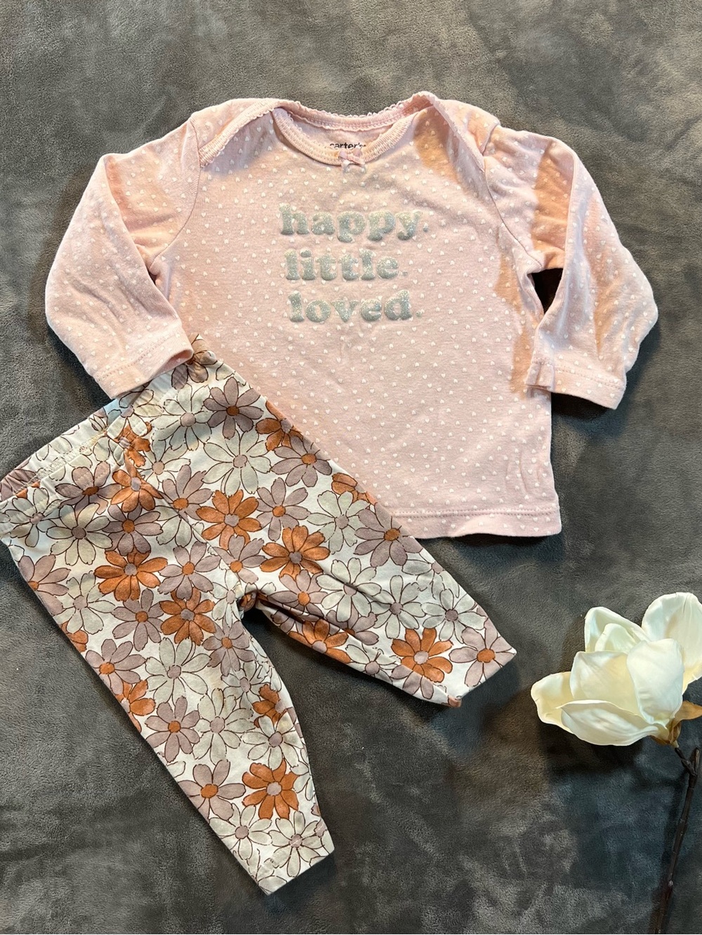 Carter's Pink Glitter Baby girl outfit